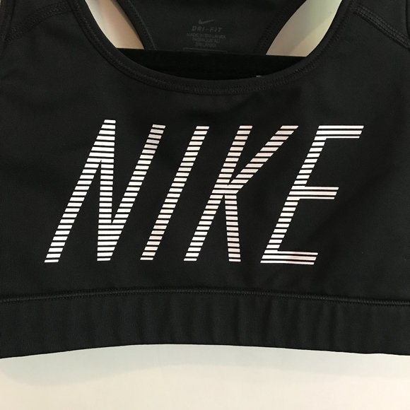 Nike Black Sports Bra Racerback Basic Stretch - Picture 3 of 4